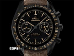 OMEGA 歐米茄 Speedmaster Chronograph 超霸 速霸 31192445101006 計時碼表 <font color=#4F4F4F>Dark Side of the Moon「月之暗面」陶瓷面盤</font> 黑陶瓷錶殼 <font color=#be9672>復古色刻度、夜光指針時標</font> 同軸擒縱 自動上鏈 44.25mm