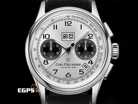 Carl F. Bucherer 寶齊萊 Heritage BiCompax Annual 傳承系列 00.10803.08.12.01 不鏽鋼材質&nbsp;年曆功能 大日期窗 銀白色熊貓面盤 2019年保卡 台灣公司貨 限量888支 自動上鍊 41mm