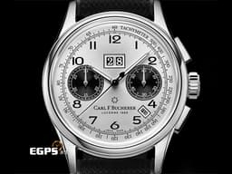 Carl F. Bucherer 寶齊萊 Heritage BiCompax Annual 傳承系列 00.10803.08.12.01 不鏽鋼材質&nbsp;<font color="#05f0f0">年曆功能 大日期窗 銀白色熊貓面盤</font> <font color="#FF0000">2019年保卡 台灣公司貨 限量888支</font> 自動上鍊 41mm