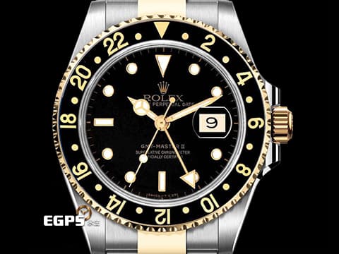Rolex 勞力士 GMT-Master II 格林威治型 16713 不鏽鋼&amp;18K黃金材質 GMT 黑色面盤 半金款 兩地時區 自動上鍊 40mm