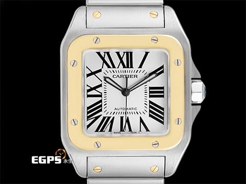 CARTIER 卡地亞 Santos de Cartier 山度士 W200728G 大型款 18K黃金 半金款 經典&nbsp;自動上鍊 38mm