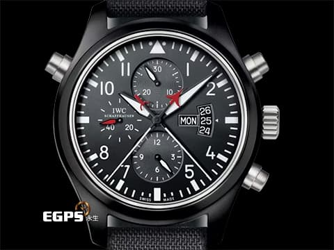 IWC 萬國 Pilot`s Chronograph Top Gun IW379901 黑色面盤 飛行員追針 計時腕錶&nbsp;Top Gun海軍空戰部隊特別版 超級阿湯哥主演的【好大一把槍/捍衛戰士:獨行俠】&nbsp;自動上鏈 42mm