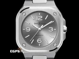 Bell &amp; Ross 柏萊士 Urban系列 BR-05 Grey Steel&nbsp;<font color="#aaaaaa">灰色太陽紋面盤</font>&nbsp;中型 BR05A-S-GR-ST/SST 不鏽鋼 大三針&nbsp;<font color="#FF0000">2025年保單</font>&nbsp;自動上鍊 36mm
