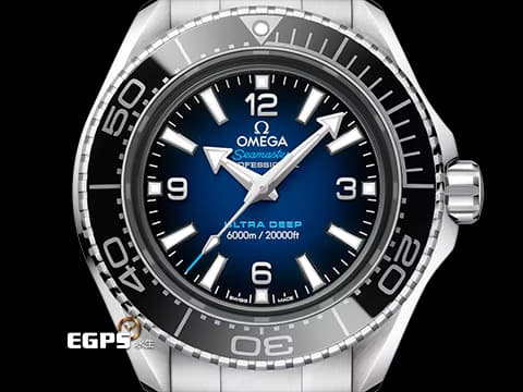 OMEGA 歐米茄 Seamaster Planet Ocean 6000米 海馬 宇宙海洋 21530462103001 海馬王 Ultra Blue漸層藍色面盤 不鏽鋼 陶瓷外圈 同軸擒縱 2022年台灣公司貨 潛水錶 自動上鍊 45.5mm&nbsp;