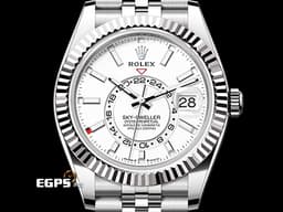 ROLEX 勞力士 Sky-Dweller 蠔式 天行者 336934 <font color="#ededed">最新9002機芯 白色面盤</font> 沙羅系統 年曆錶 兩地時區 經典三角坑紋錶圈 <font color="#FF0000">2025年保卡 紀念型（Jubilee）五銖錶帶</font> 自動上鍊 42mm