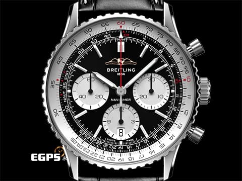 BREITLING 百年靈 Navitimer B01-Chronograph 41 航空計時 AB0139 計時碼表 不鏽鋼 AB0139211B1P1 經典環形飛行滑尺 黑色熊貓面盤 自製B01機芯 2026年保卡  自動上鍊 飛行錶 41mm