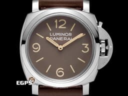 PANERAI 沛納海 LUMINOR PAM663 PAM00663 3日鍊 <font color="#eee5dd">棕色復古面盤 經典47mm大錶徑</font>&nbsp;<font color="#FF0000">2019年保單 限量1000只 附限量證書</font>&nbsp;手上鍊 47mm