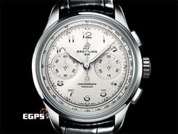 BREITLING 百年靈 Premier B09 Chronograph 40 璞雅系列 AB0930 <font color="#bfbfbf">銀白色面盤</font> 計時碼表 不鏽鋼材質&nbsp;<font color="#FF0000">B09自製機芯 2023年保卡</font>&nbsp;自動上鍊 40mm