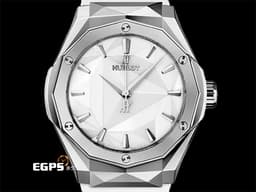 HUBLOT 宇舶 Classic Fusion 經典融合 ORLINSKI 聯名款 550.NS.2200.RW.ORL20 鈦金屬+不鏽鋼材質&nbsp;<font color="#bababa">3D立體切面錶殼呈現鑽石般折射光澤</font>&nbsp;大三針&nbsp;<font color="#ff0000">2025年保單</font> 自動上鍊 40mm