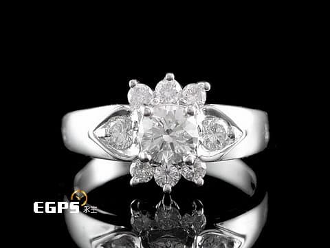 天然鑽石 K金鑽戒 白K金 天然真鑽 女戒 主石0.51CT 造型鑽戒 鑽石戒指
