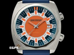 GIRARD PERREGAUX GP 芝柏 Deep Diver 39500-21-3266-6CX 太金屬材質&nbsp;<font color="#05f0f0">藍、</font><font color="#ea7d43">橘</font><font color="#05f0f0">、</font><font color="#ffffff">白</font><font color="#05f0f0">三色鮮明錶盤</font> <font color="#ff0000">2025年保卡 全球限量350只</font>&nbsp;自動上鏈&nbsp;44mm