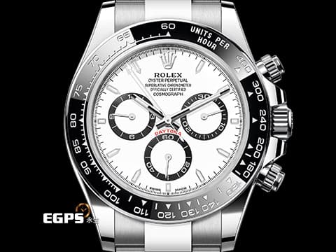 ROLEX 勞力士 Cosmograph Daytona 宇宙計時型 迪通拿 126500LN 計時碼表 白熊貓 白色面盤搭配黑色計時圈&nbsp;不鏽鋼材質 陶瓷錶圈 最新4131機芯 2025年保卡 極稀少全部原廠膠膜&nbsp;自動上鍊 40mm