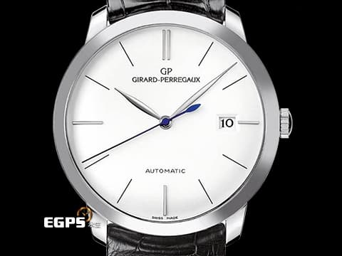 GIRARD-PERREGAUX 芝柏 GP 1966系列 49525-53-131-BK6A 18K白金材質 簡約設計&nbsp;2025年保卡 新錶訂價：622,000元&nbsp;自動上鏈 38mm