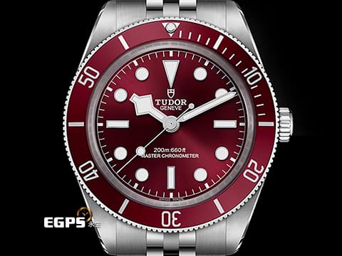 TUDOR 帝舵 Heritage Black Bay 碧灣 7939A1A0RU-0001 雪花針 不鏽鋼材質&nbsp;新款紅水鬼 酒紅色面盤、外圈&nbsp;2025年保卡 搭配最新快速調節「T-fit」折疊扣&nbsp;自動上鍊 39mm