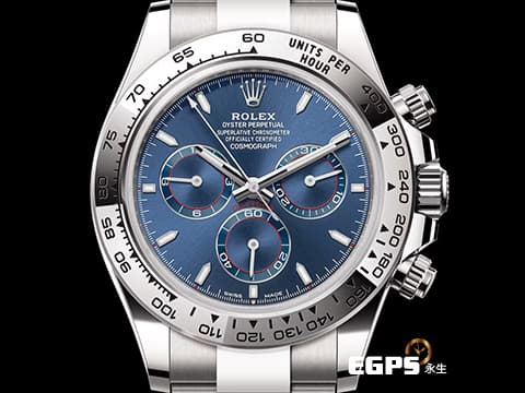 ROLEX 勞力士 Cosmograph Daytona 宇宙計時型 迪通拿 126509 18K白金材質&nbsp;藍面全白金迪通拿 4131新型機芯&nbsp;2026年新式綠卡 官方訂價：1,910,000元&nbsp;賽車計時碼表&nbsp;自動上鏈 40mm
