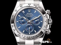 ROLEX 勞力士 Cosmograph Daytona 宇宙計時型 迪通拿 126509 18K白金材質&nbsp;<font color="#0582f5">藍面全白金迪通拿 4131新型機芯</font>&nbsp;<font color="#FF0000">2026年新式綠卡 官方訂價：1,910,000元&nbsp;</font>賽車計時碼表&nbsp;自動上鏈 40mm
