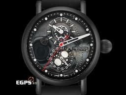 Chronoswiss 瑞寶錶 Space Timer 黑洞 CH-9345M.2-GRBK 不鏽鋼DLC材質 <font color="#fa00fa">立體球形月相指示 三針一線 限量50隻</font> <font color="#ff0000">台灣公司貨</font><font color="#FF0000">2024年保卡 </font>自動上鍊 44mm