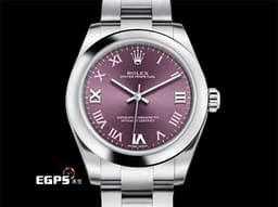 ROLEX 勞力士 Oyster Perpetual 31 蠔式恆動型 177200&nbsp;<font color="#d76ddb">紫色面盤 魔幻紫</font>&nbsp;OP31 不鏽鋼 大三針&nbsp;<font color="#FF0000">2019年保單&nbsp;</font>自動上鍊 31mm