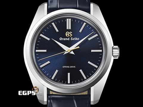 GRAND SEIKO 特級精工 GS 精工 Heritage Collection&nbsp;44GS問世55週年 紀念款 【月天心】 深藍色放射壓紋面盤&nbsp;SBGY009 不鏽鋼材質&nbsp;2024年保卡 限量1500只 附原廠不鏽鋼鏈帶&nbsp;手動上鍊 41mm