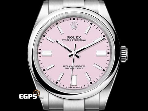 ROLEX 勞力士 Oyster Perpetual 41 蠔式恆動型 134300 2025年最新款最新色 糖果粉色噴漆面盤 經典 OP41 不鏽鋼材質 2025年保卡&nbsp;自動上鍊 41mm