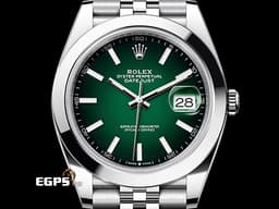 ROLEX 勞力士 Datejust 41 蠔式日誌型 DJ41 126300 不鏽鋼材質 <font color="#058703">Green Ombre&nbsp;漸層綠色</font> <font color="#ff0000">2026年保卡</font>&nbsp;自動上鍊 41mm