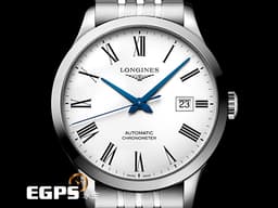 LONGINES 浪琴 Record 開創者系列 L28214116 三日鍊 <font color="#1056b2">藍鋼指針</font> 不鏽鋼 簡約經典 大三針&nbsp;<font color="#ff0000">2024年台灣公司貨</font><font color="#FF0000">&nbsp;</font>自動上鍊 40mm