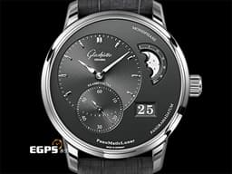 Glashütte Original 格拉蘇蒂 原創 PanoMaticLunar系列 1-90-02-43-32-02 <font color="#05f0f0">經典偏心銀灰色面盤&nbsp;大日期窗 月相盈虧</font> 不鏽鋼材質&nbsp;<font color="#FF0000">2025年保單</font>&nbsp;自動上鍊 40mm