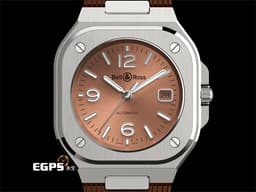 Bell &amp; Ross 柏萊士 Instruments系列 BR-05 Copper Brown Steel <font color="#f38b68">棕銅色太陽紋色面盤 鮭魚面</font> BR05A-BR-ST/SRB 不鏽鋼 大三針&nbsp;<font color="#FF0000">2022年台灣公司貨 附原廠不鏽鋼錶帶&nbsp;</font>自動上鍊 40mm