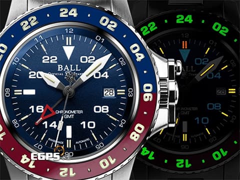 BALL WATCH 波爾錶 Engineer GMT DG2018C-S9C-BE 不鏽鋼材質 藍色面盤 百事可樂錶圈&nbsp;自體發光氚氣燈管指針、時標 2023年保卡  自動上鍊 42mm