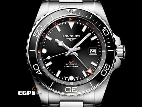 LONGINES 浪琴 HYDROCONQUEST GMT 康卡斯 深海征服者 L38904566 兩地時間 不鏽鋼材質&nbsp;浪鬼 黑色陶瓷錶圈 黑色面盤 黑水鬼&nbsp;2025年保卡&nbsp;潛水錶 自動上鍊 41mm