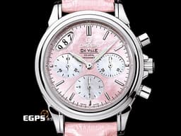 OMEGA 歐米茄 DE VILLE 碟飛系列 48787434 4878.74.34<span style="font-size: 10pt;">&nbsp;不鏽鋼材質&nbsp;</span><font color="#fdaff3" style="font-size: 10pt;">粉色珍珠貝母 熊貓計時面盤面盤</font><span style="font-size: 10pt;"> 同軸擒縱 自動上鍊 35mm</span>