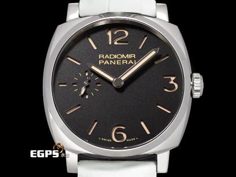 PANERAI 沛納海 Radiomir 1940 PAM512 經典三明治面盤 淡褐色夜光時標 菸草面 PAM00512 小秒針 不鏽鋼材質&nbsp;透明底蓋 台灣公司貨 手上鍊 42mm