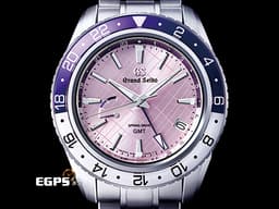 GRAND SEIKO 特級精工 GS 精工 Sport Collection SBGE313 Spring Drive GMT 不鏽鋼材質&nbsp;<font color="#05f0f0">【銀座限定款】 限量450支 </font><font color="#fa00fa">美麗、傳統、尊嚴的紫色兩地時間錶圈</font><font color="#05f0f0">&nbsp;</font>兩地時區 三日鍊 動能顯示&nbsp;<font color="#FF0000">2025年保卡</font>&nbsp;自動上鍊 44mm