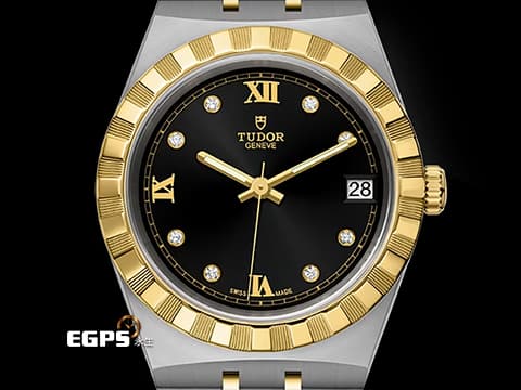 TUOR 帝舵 Royal  皇家系列 28403-0005&nbsp;18K黃金 半金款 有金又有鑽 半金腕錶超值首選款&nbsp;2026年新式保卡 自動上鍊 34mm