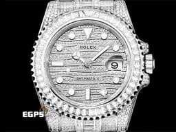 ROLEX 勞力士 GMT-Master II 蠔式 格林威治型 116710LN 兩地時間 不鏽鋼 116710 LN <font color="#FF0000">精鑲滿天星鑽石虎紋面盤、精鑲梯鑽雙向旋轉錶圈、滿鑲錶帶及摺疊帶扣</font> 自動上鍊 40mm