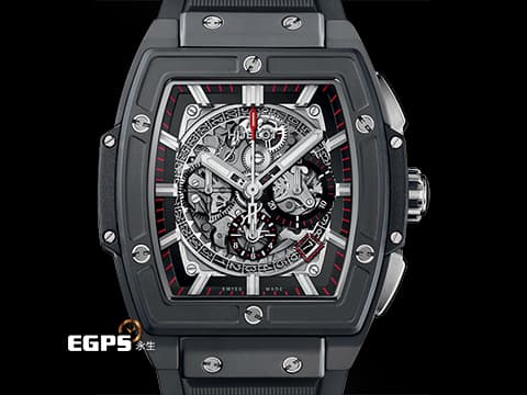 Hublot 宇舶 Spirit of Big Bang Titanium Blue 大爆炸 靈魂系列 641.CI.0173.RX 黑色陶瓷錶圈、鏤空面盤&nbsp;酒桶型 鈦金屬材質 2019年保卡&nbsp;自動上鍊 42mm