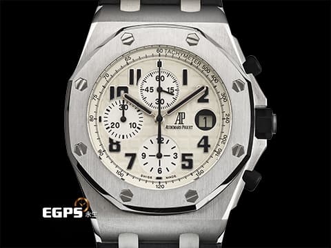 Audemars Piguet 愛彼 AP錶 Royal Oak OffShore 皇家橡樹 離岸型 26170ST.OO.D091CR.01 沙漠配色 Safari 經典超大型格紋面盤 計時碼表 不鏽鋼 26170 ST&nbsp;台灣公司貨 自動上鏈 42mm