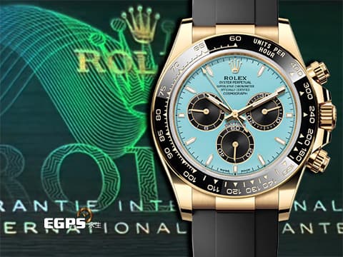 ROLEX 勞力士 Daytona 迪通拿 126518LN 計時碼表 18K黃金材質 陶瓷錶圈&nbsp;Tiffany 蒂芬妮 綠松石色面盤&nbsp;2026年 新式木質保卡&nbsp;&nbsp;賽車錶 自動上鍊 40mm