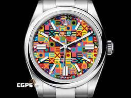 ROLEX 勞力士 Oyster Perpetual 41 蠔式恆動型 134300 不鏽鋼材質 <font color="#fa00fa">最新款&nbsp;彩色花紋紀念面盤</font>&nbsp;<font color="#ff0000">2026年保卡</font>&nbsp;自動上鍊 41mm