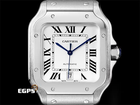 CARTIER 卡地亞 Santos de Cartier 山度士 WSSA0018 大型 不鏽鋼材質 最新款快拆式錶帶，自由切換風格，附原廠折疊帶扣  2024年新式保卡  自動上鍊 40mm