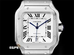 CARTIER 卡地亞 Santos de Cartier 山度士 WSSA0018 大型 不鏽鋼材質 <font color="#70cce1">最新款快拆式錶帶，自由切換風格，附原廠折疊帶扣</font> <font color="#ff0000"> 2024年新式保卡 </font> 自動上鍊 40mm