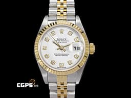 ROLEX 勞力士 Lady-Datejust 26 蠔式日誌型 79173 <font color="#f3dc68">包檯鑽石時標 18K黃金 半金款</font>&nbsp;DJ26 經典三角坑紋外圈 <font color="#ff0000">紀念型（Jubilee）五銖錶帶</font> 自動上鍊 26mm