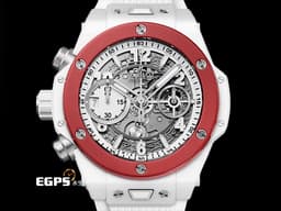 HUBLOT 宇舶 Big Bang Unico 大爆炸 <font color="#05f0f0">左冠 白色陶瓷材質</font>&nbsp;441.HF.2210.RW <font color="#FF0000">2025年電子保卡 限量35支</font><font color="#ffff00">&nbsp;</font>自動上鍊 42mm