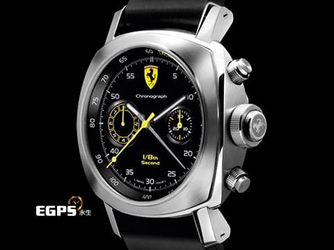 PANERAI Ferrari 沛納海 法拉利 FER00025 不鏽鋼材質&nbsp;法拉利聯名款 1/8 Second 閃電追針計時 限量300支&nbsp;手動上鏈 45mm