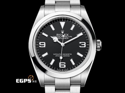 ROLEX 勞力士 Oyster Perpetual Explorer 蠔式 探險家一型 124270 經典 大三針 369夜光時標 不鏽鋼 新款3230機芯 2025年保單 自動上鏈 36mm