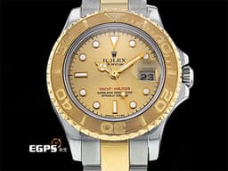 ROLEX 勞力士 Yacht-Master 遊艇名仕 69623 18K黃金材質 半金款 小型 <font color="#f7ea97">香檳金色面盤</font>&nbsp;<font color="#ff0000">台灣公司貨</font> 自動上鏈 29mm