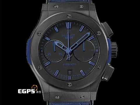 HUBLOT 宇舶 Classic Fusion Chronongraph 經典融合 計時碼錶 521.CI.1190.GR.ABB12 黑陶瓷材質 深藍色指針、時標&nbsp;台灣公司貨 自動上鍊 45mm