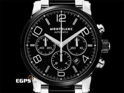 MONTBLANC 萬寶龍 Timewalker Chronograph 時光行者 經典 103094 計時碼表 黑陶瓷+不鏽鋼材質&nbsp;<font color="#ff0000">2025年保單</font> 自動上鍊 43mm