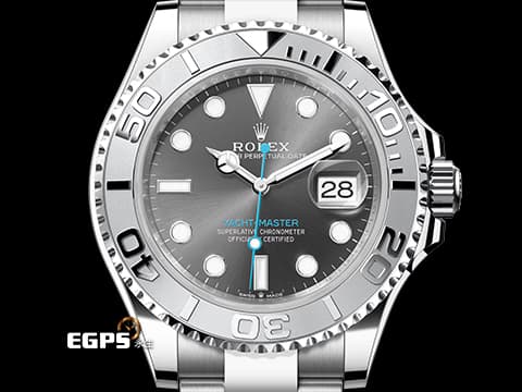 ROLEX 勞力士 Yacht-Master 遊艇名仕 126622 灰面藍針 不鏽鋼 鉑金錶圈 最新式3235新機芯 2019年台灣公司貨  自動上鍊 40mm