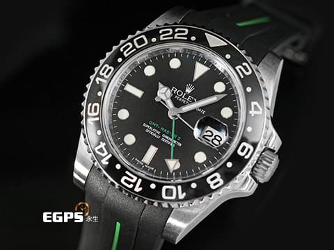 ROLEX 勞力士 GMT-Master II 蠔式 格林威治型 116710LN  經典綠色GMT指針 116710 LN 兩地時區 陶瓷圈 不鏽鋼 搭配Rubber B橡膠錶帶 自動上鏈 40mm